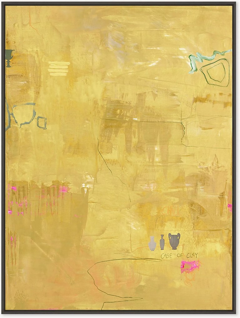 Quadro em tela emoldurado pintado à mão Petite