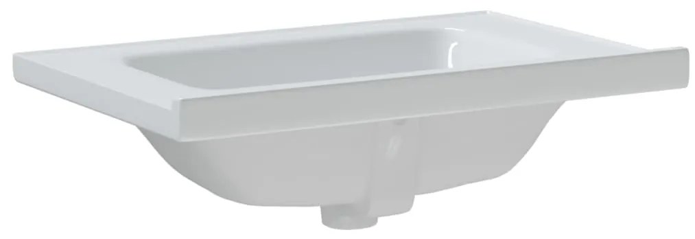 Lavatório casa de banho retangular 71x48x19,5cm cerâmica branco