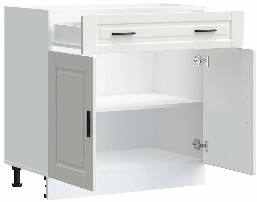 Armário base de cozinha Porto derivados de madeira branco