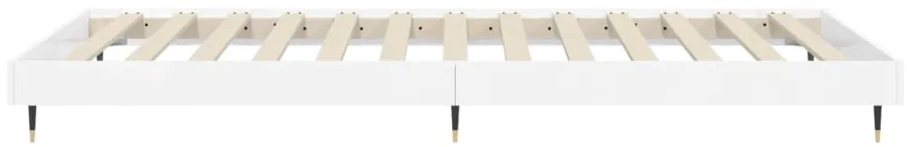 Estrutura cama 75x190 cm derivados de madeira branco brilhante