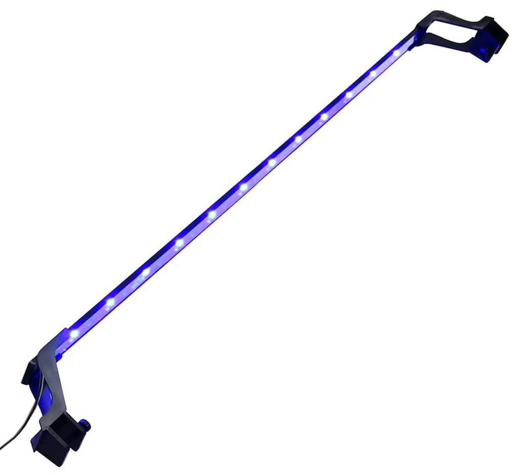 vidaXL Lâmpada de aquário LED com braçadeiras 90-105 cm azul e branco