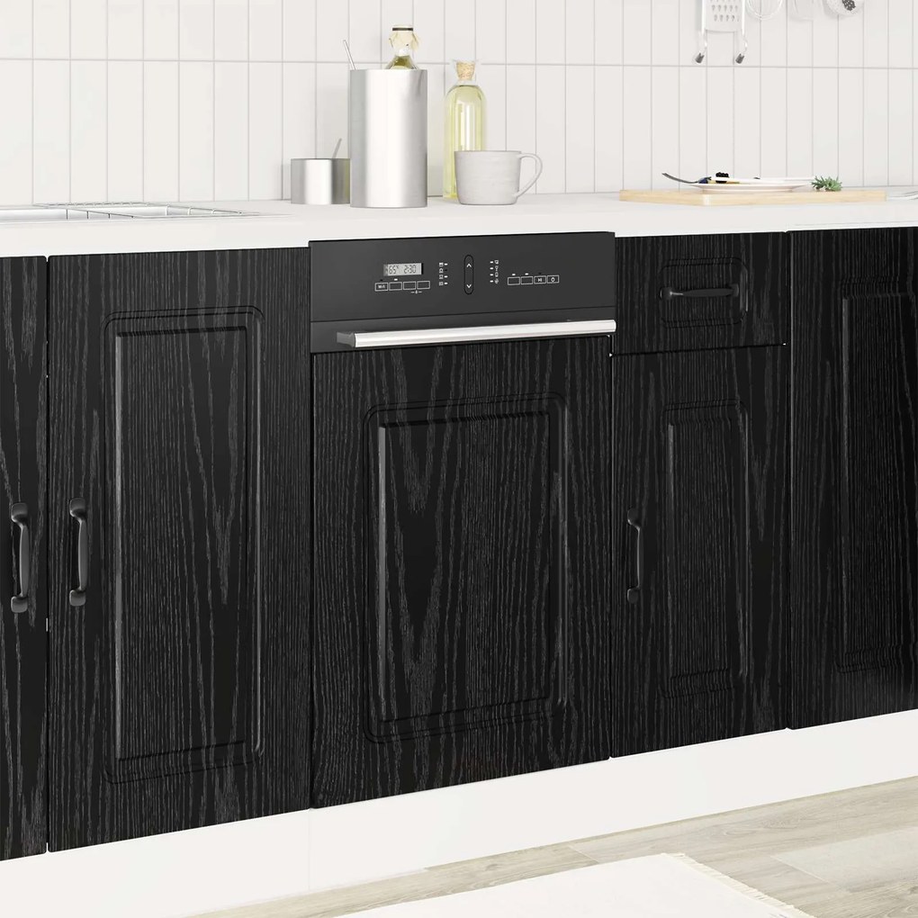 vidaXL Armário de Cozinha Kalmar Carvalho Preto 45 x 1,5 x 67 cm