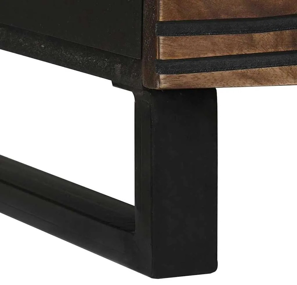 Mesa de Centro - 80 x 50 x 40 cm, feita de madeira maciça e MDF.