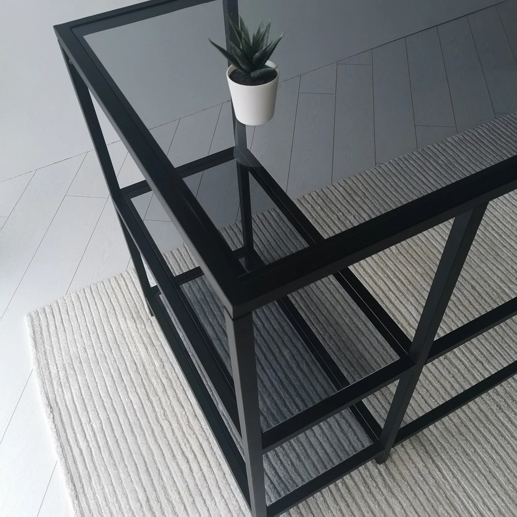 Secretária Master – Preto Fumado – 130 cm x 75 cm x 60 cm