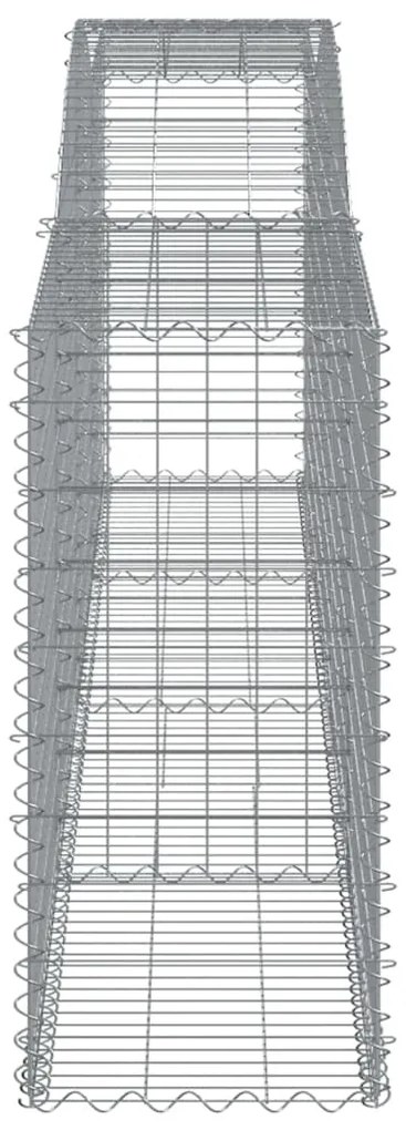 Cestos gabião arqueados 8pcs 400x50x100/120cm ferro galvanizado