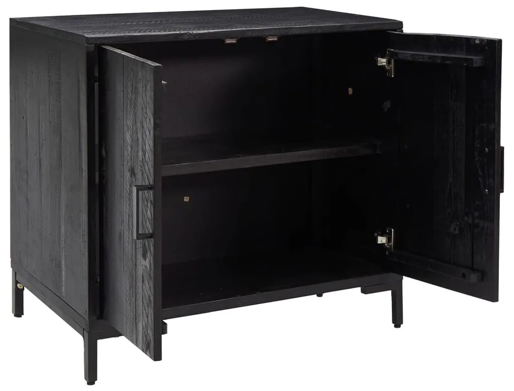 Aparador 75x35x70 cm pinho maciço preto