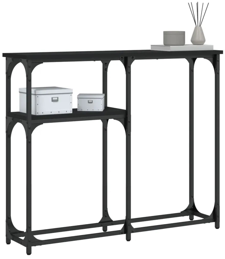Mesa consola 90x22,5x75 cm derivados de madeira preto