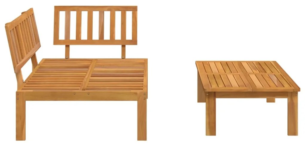 Conj. sofás de paletes 2 pcs p/ jardim madeira de acácia maciça