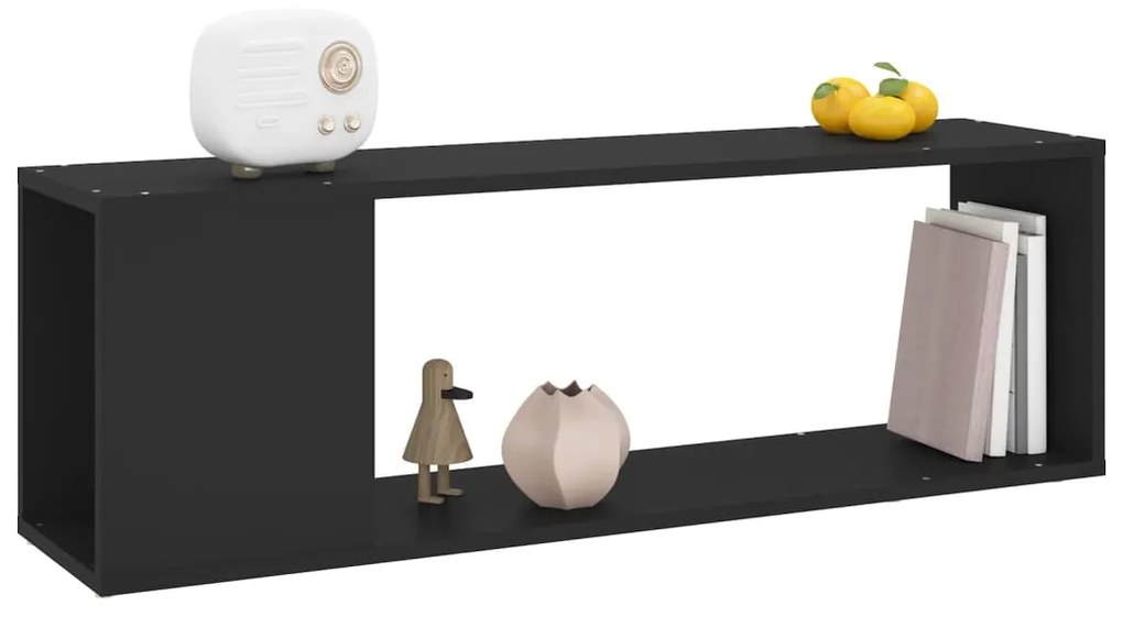 Móvel de TV 100x24x32 cm derivados de madeira preto