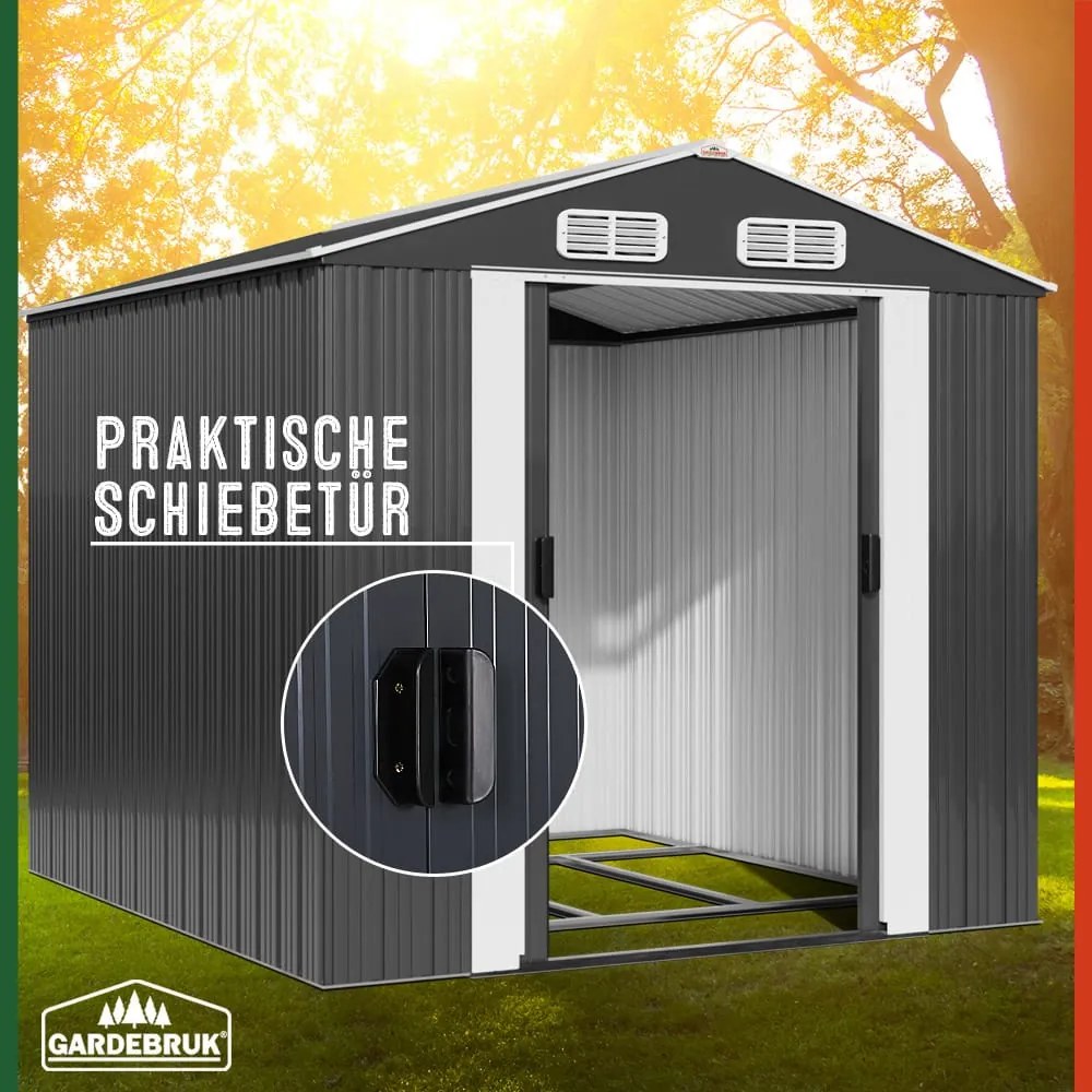 Abrigo Jardim para ferramentas em metal 312x257x178cm antracite
