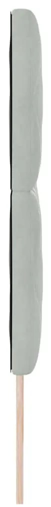 Cabeceira LED Design Blocos de Diamante Cinza Claro 180 cm Veludo