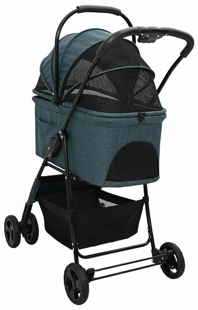 Carrinho de Pet Dobrável Verde 81 x 47 x 99 cm Tecido Oxford