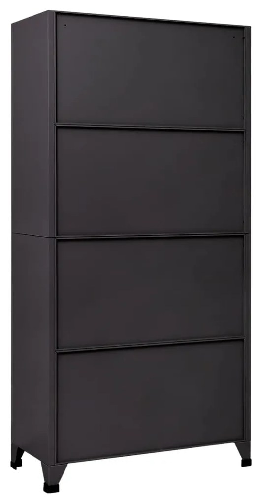Cacifo 90x40x180 cm aço antracite e branco