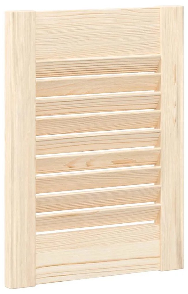 Portas de armário 2 pcs com design de persiana pinho maciço