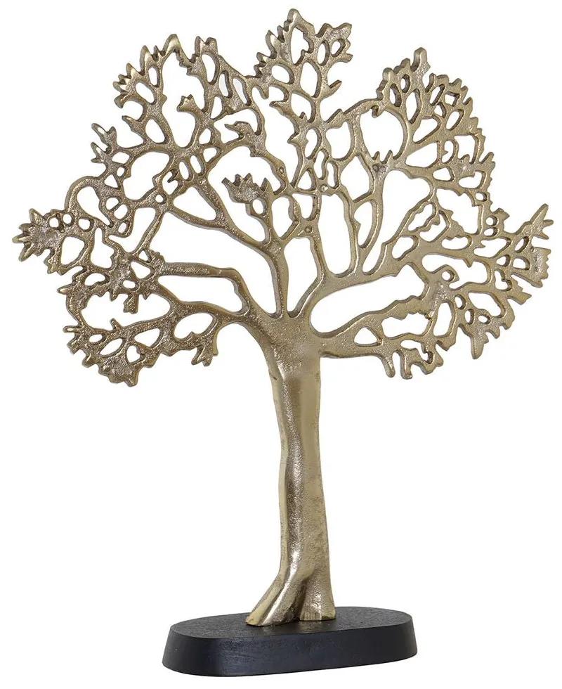 Figura Decorativa DKD Home Decor Preto Árvore Dourado Alumínio (38 x 10 x 43 cm)