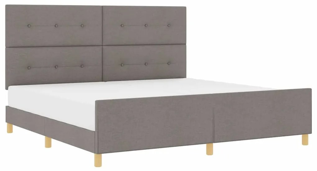 Cama Taupe vidaXL 200x200 cm em Tecido