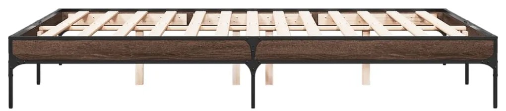 Estrutura de cama 160x200cm derivados madeira/metal