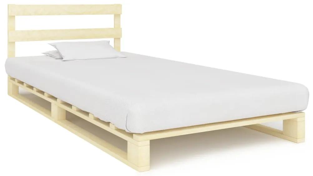 285241 vidaXL Estrutura de cama em paletes pinho maciço 90x200 cm