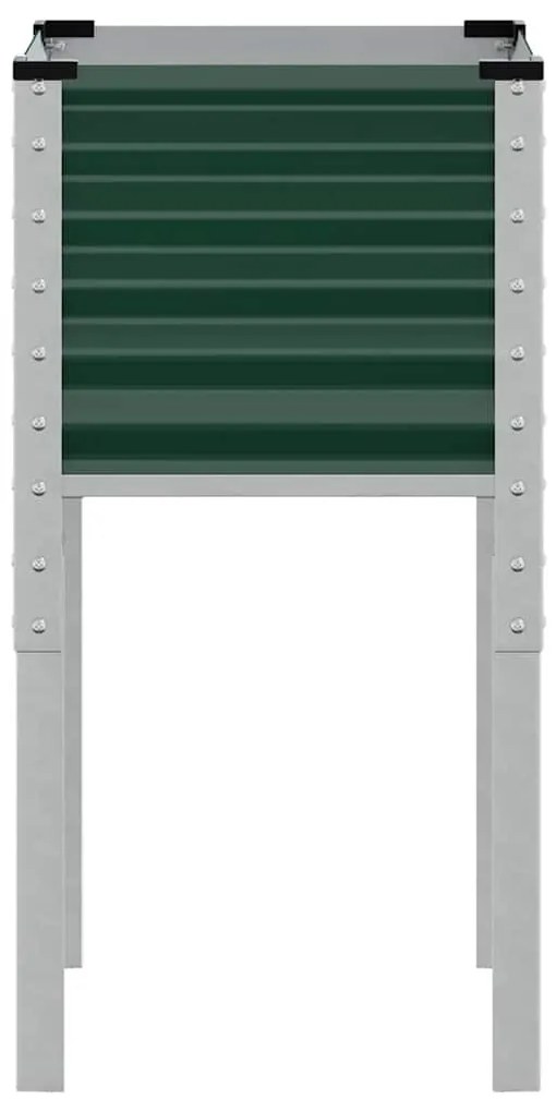 Vaso/floreira de jardim 45x45x88 cm aço verde