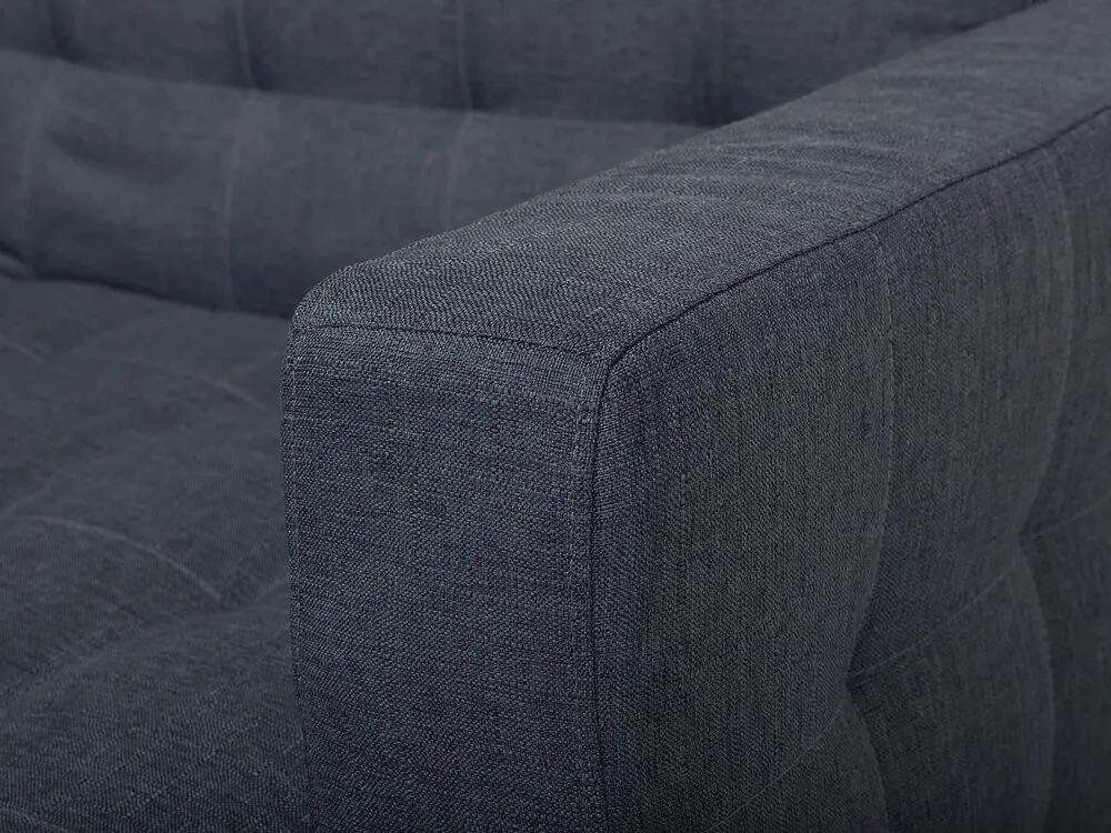 Chaise-longue reclinável em tecido cinzento escuro ABERDEEN Beliani