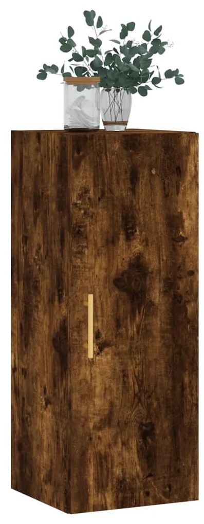 Armário de parede 34,5x34x90 cm carvalho fumado