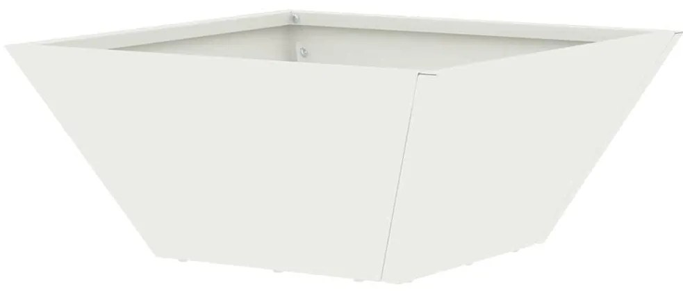 Plantador de Bowl de Jardim Branco 35x35x15 cm em Aço