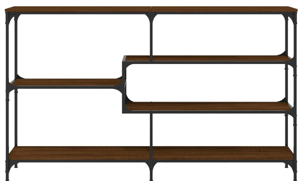 Mesa consola 160x32x95 cm derivados madeira carvalho castanho