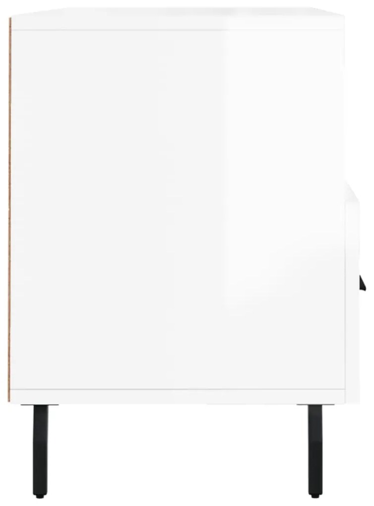 Móvel de TV 102x36x50 cm derivados madeira branco brilhante