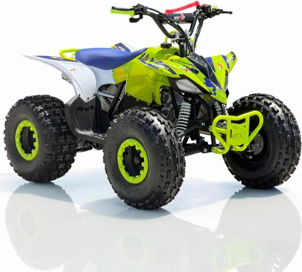 Mini moto 4 gasolina para crianças de 110 cc, REXO 4 Tempos YH110 Automática C/Marcha atrás e Limitador de velocidade Verde