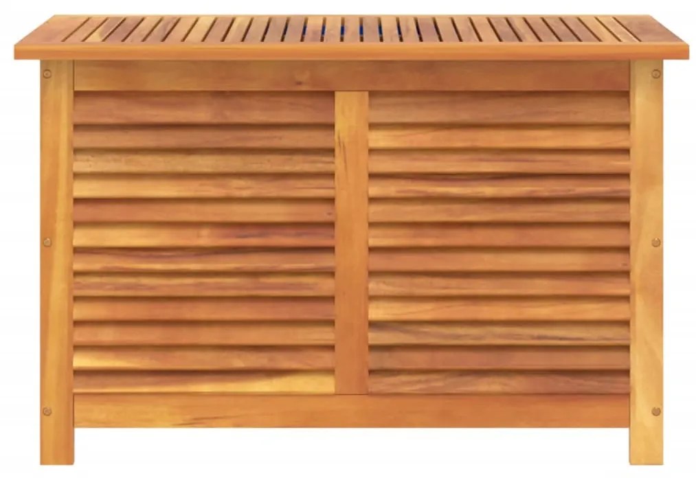Caixa arrumação jardim c/ veneziana 90x50x56 cm acácia maciça