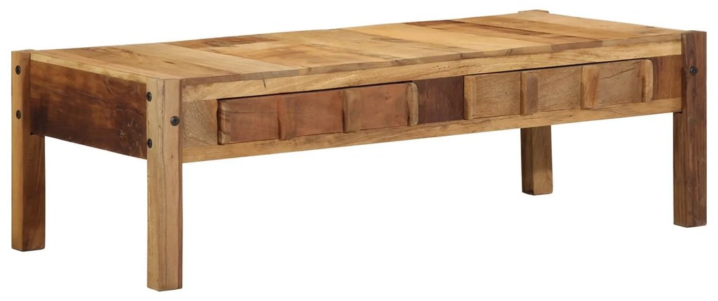 Mesa de Café 110x55x35 cm Madeira Sólida Recuperada