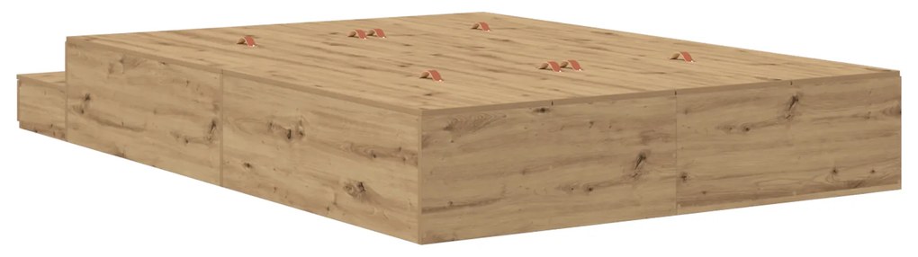 Cama com Armazenamento em Carvalho Artisan 150x200 cm
