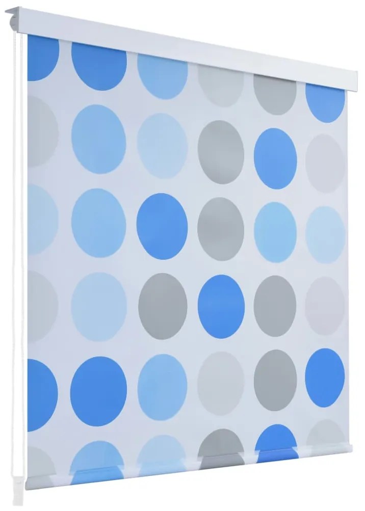 142855 vidaXL Estore de rolo para o duche 120x240 cm círculos