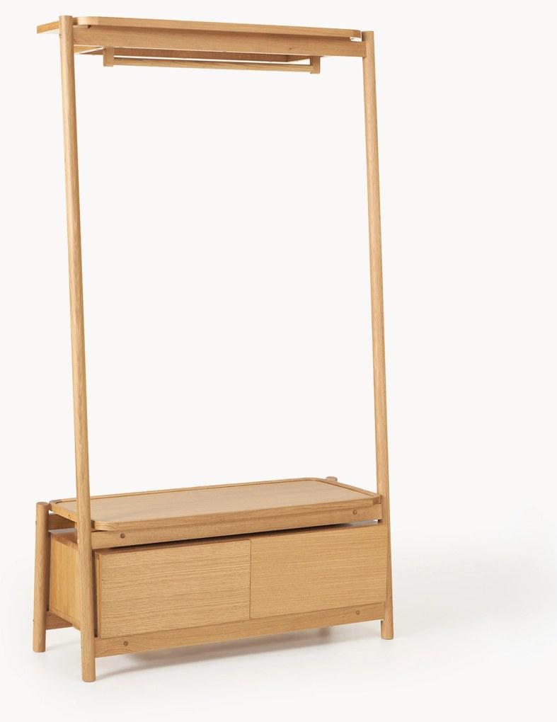 Bengaleiro de parede em madeira Libby, bege