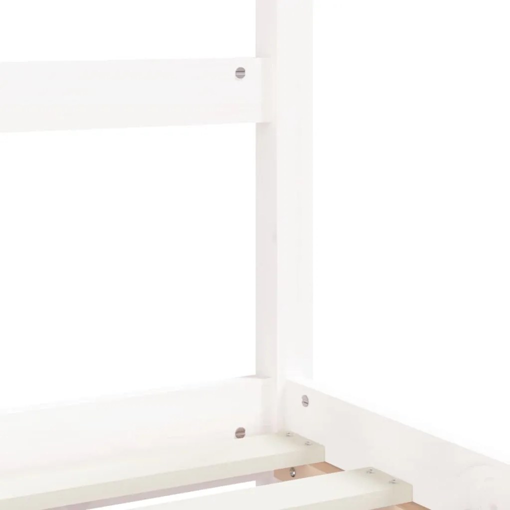 Estrutura de cama infantil 80x200 cm pinho maciço branco