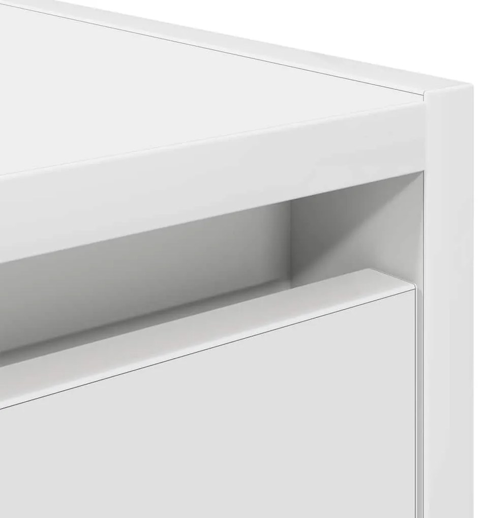 Mesa de cabeceira de parede 38x34x40 cm branco