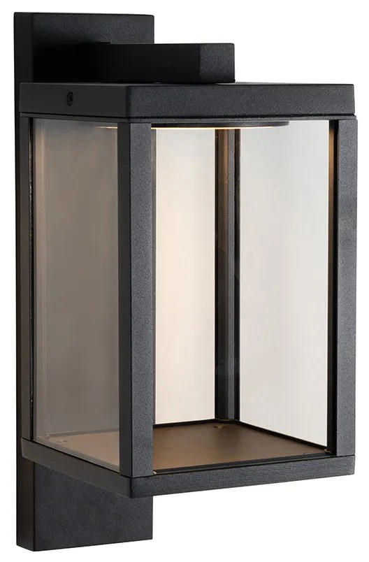 Lanterna de parede exterior preta com LED IP54 - Ferdinand Moderno