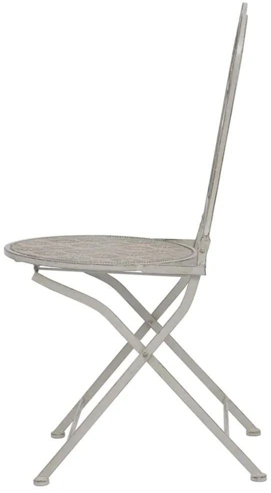 3 pcs conjunto bistrô aço cinzento