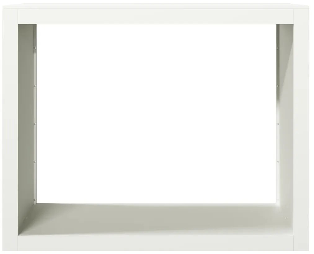 Suporte para lenha 100x40x80 cm aço branco