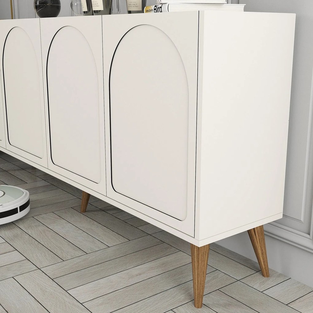 Console Lyon – Cream Walnut – 180 cm x 81 cm x 35 cm