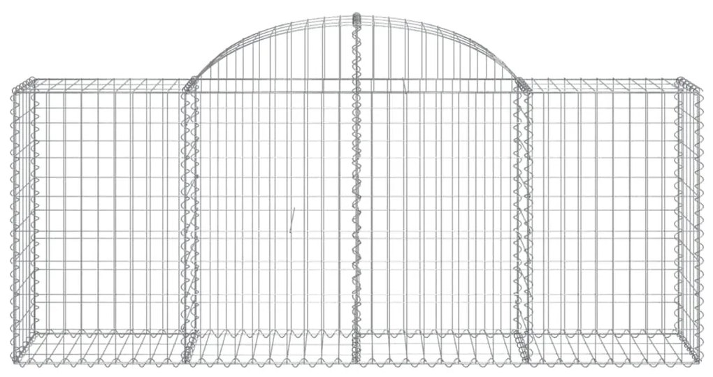 Cestos gabião arqueados 7 pcs 200x50x80/100cm ferro galvanizado