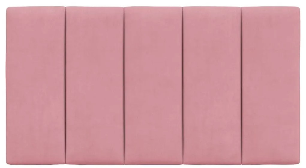 Almofadão de cabeceira 90 cm veludo rosa