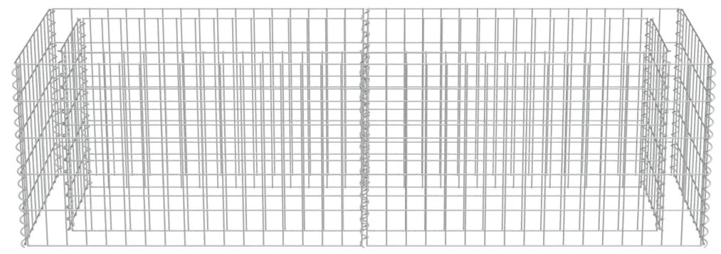 Canteiro elevado/cesto gabião 180x50x50 cm aço galvanizado