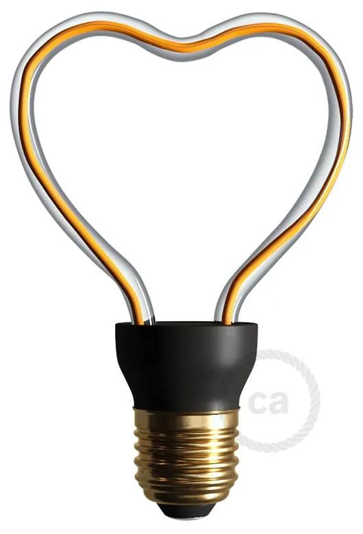LED Art Heart Light Bulb 8W E27 Dimmable 2200K