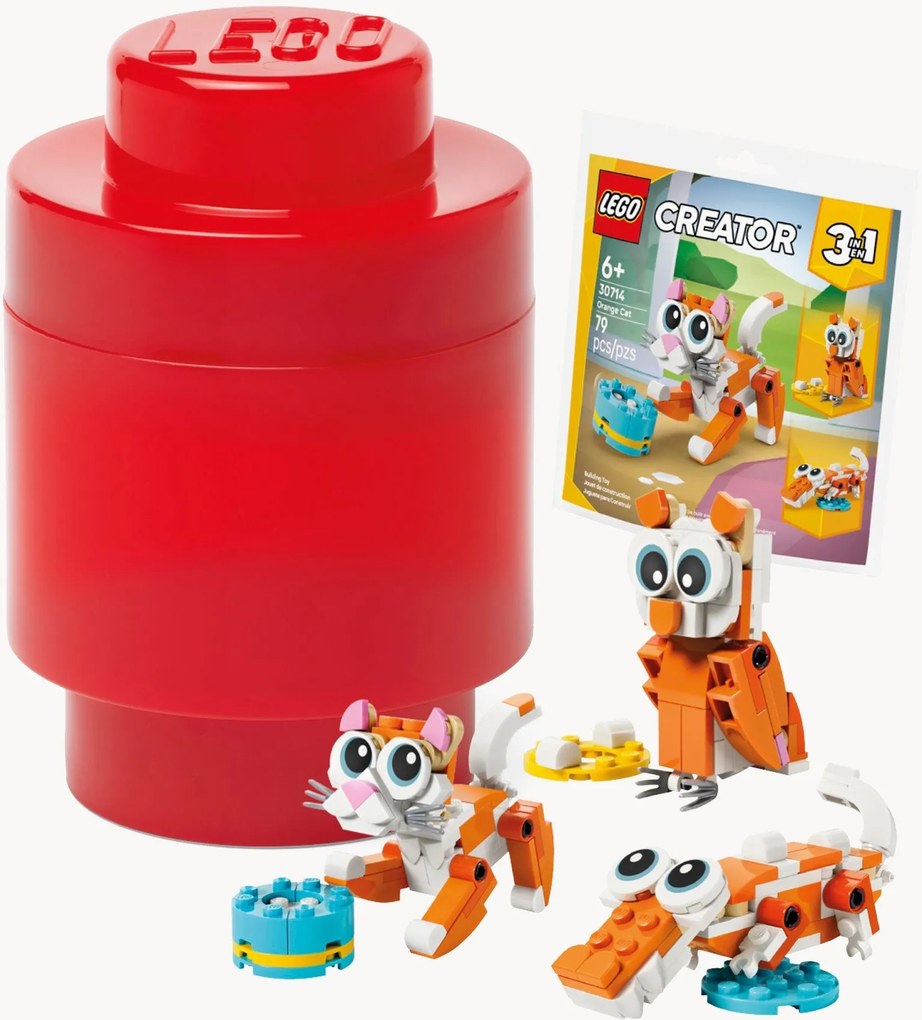 Conjunto para crianças de caixa de arrumação e mini brinquedo Creator, conjunto de 2