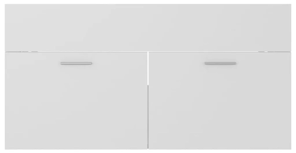 Conjunto de móveis de casa de banho derivados de madeira branco