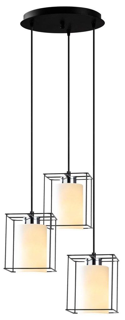 Chandelier Swank – Preto – 35 cm de diâmetro, 113 cm de altura