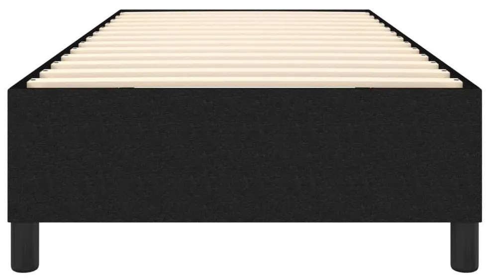 Estrutura de cama sem colchão 80x200 cm tecido preto