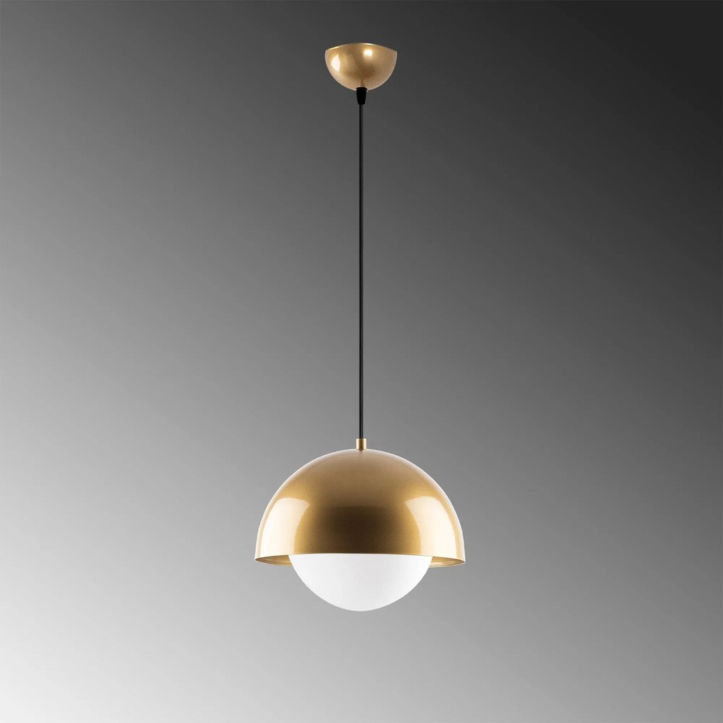 Candeeiro Suspenso Camgoz – Dourado – 30 x 30 x 108 cm