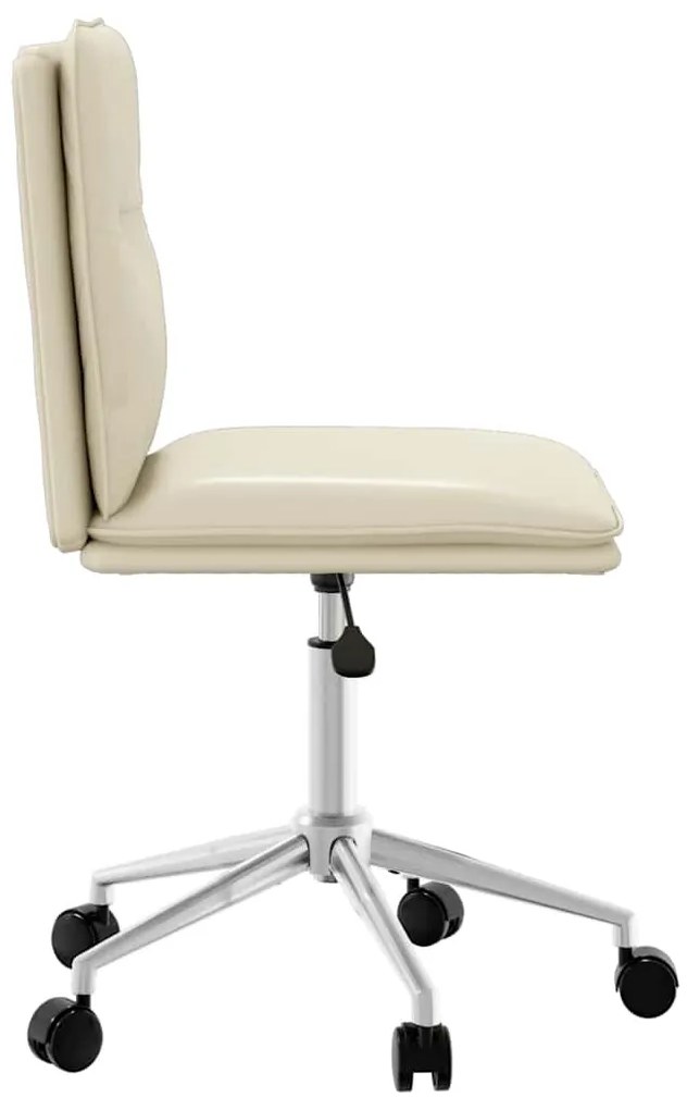 Cadeira de jantar couro artificial cor creme